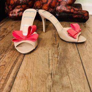 Elle Nude Pink Bow Heels